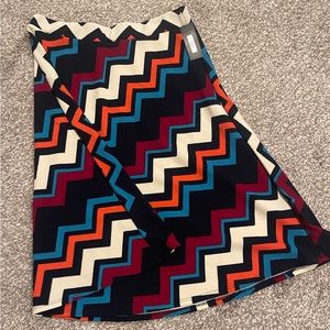 Multi colored chevron skirt
